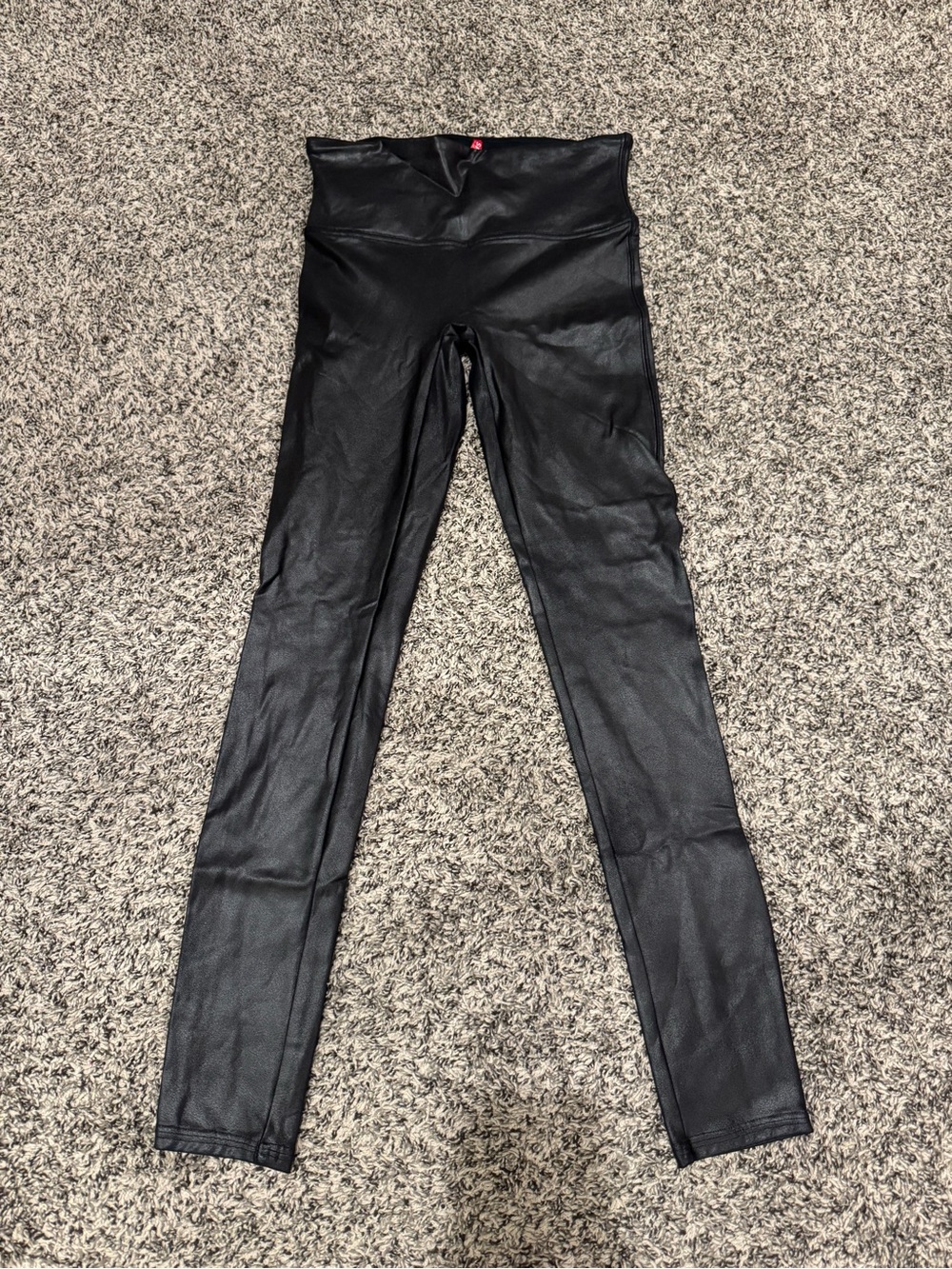 SPANX Black Faux Leather Leggings